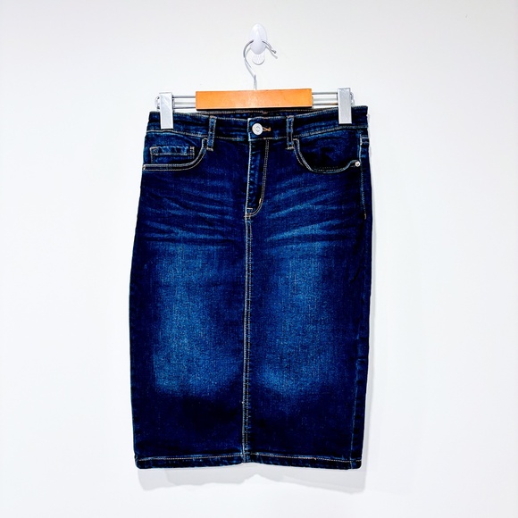 Reitmans Skirts Reitmans Washed Blue Denim Skirt Poshmark